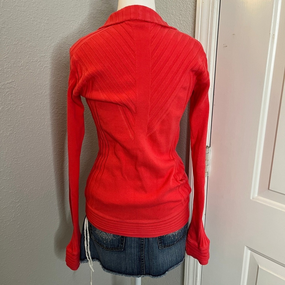 Athleta Red Ribbed Jacket - Picture 8 of 10